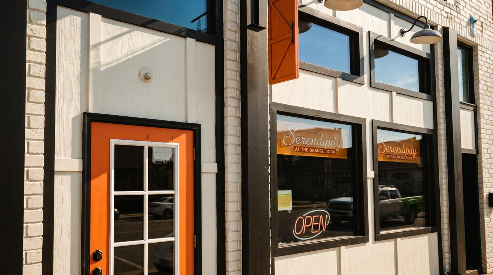 Something good behind the orange door